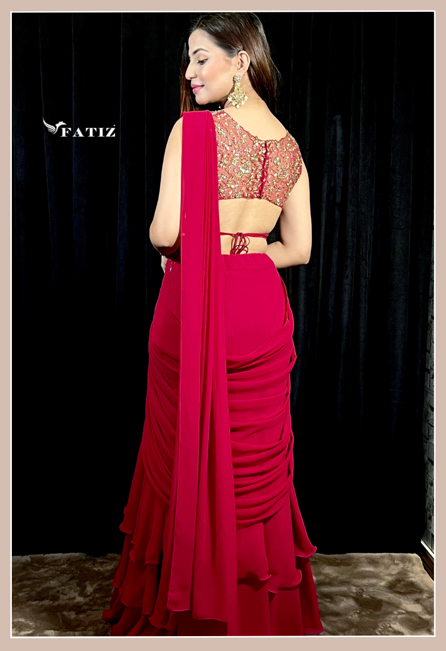 Scarlet Drape Saree