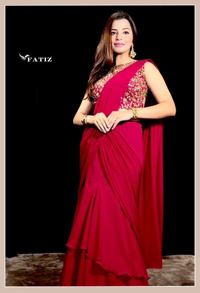 Scarlet Drape Saree