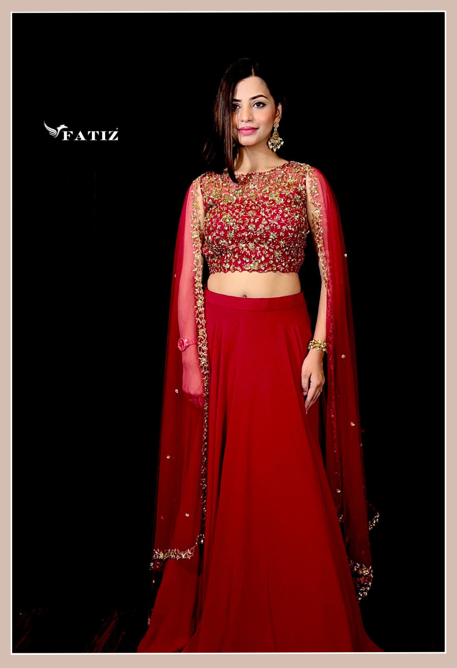 Scarlet Mini Lehenga