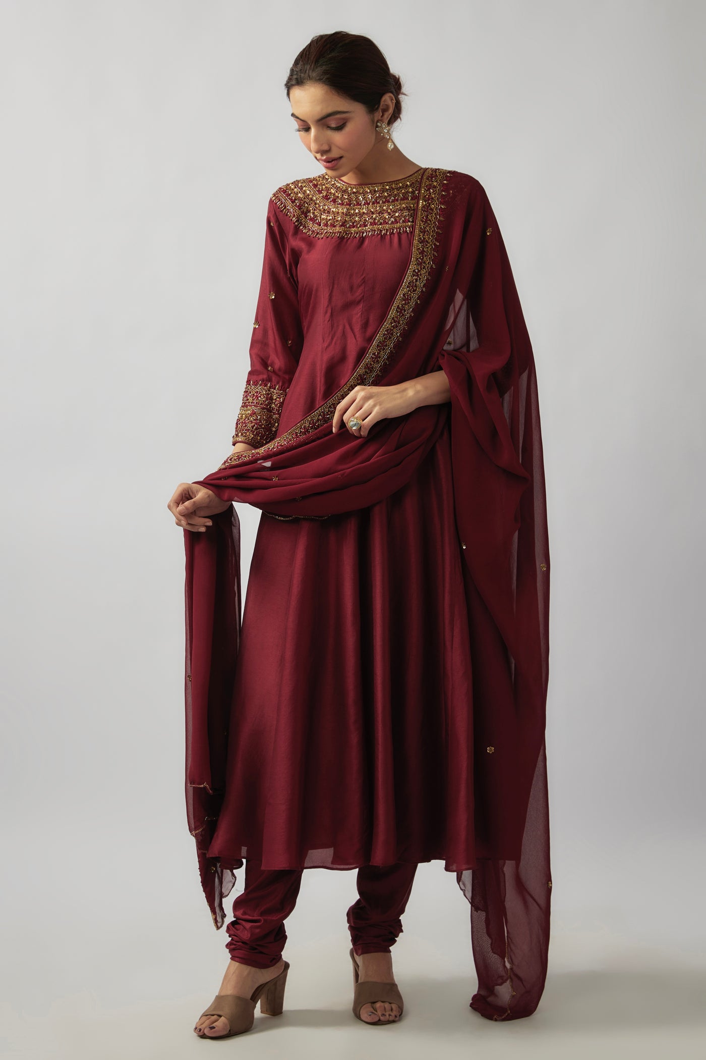 MAYURA SUIT - MAROON