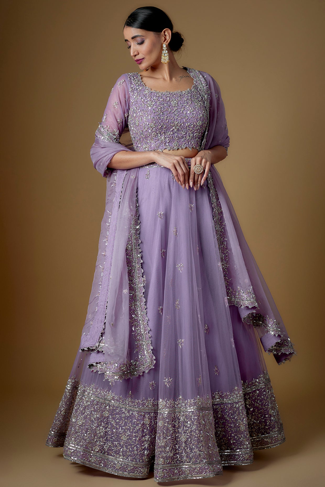 ROOYI LEHENGA - LAVENDER