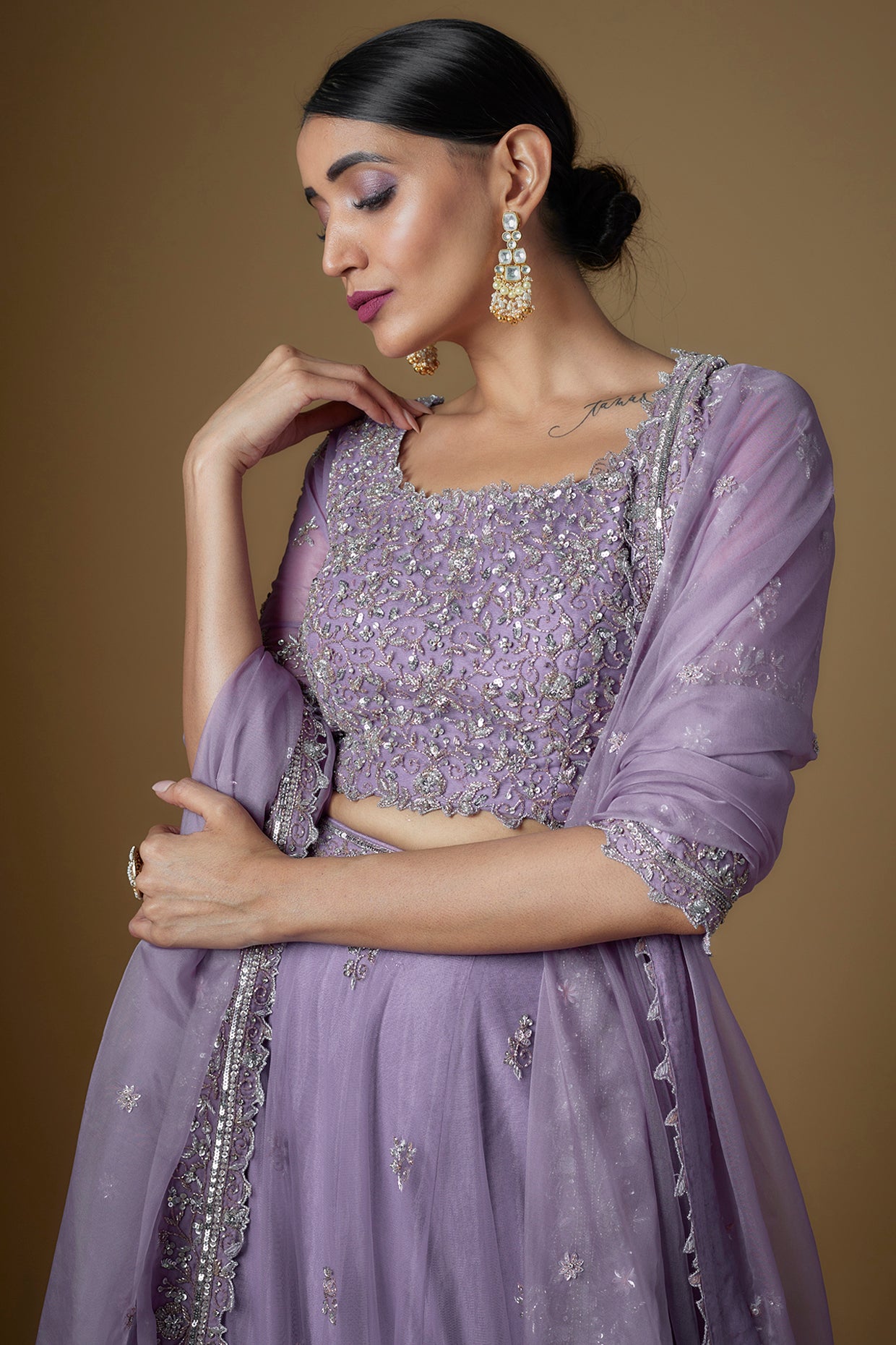 ROOYI LEHENGA - LAVENDER