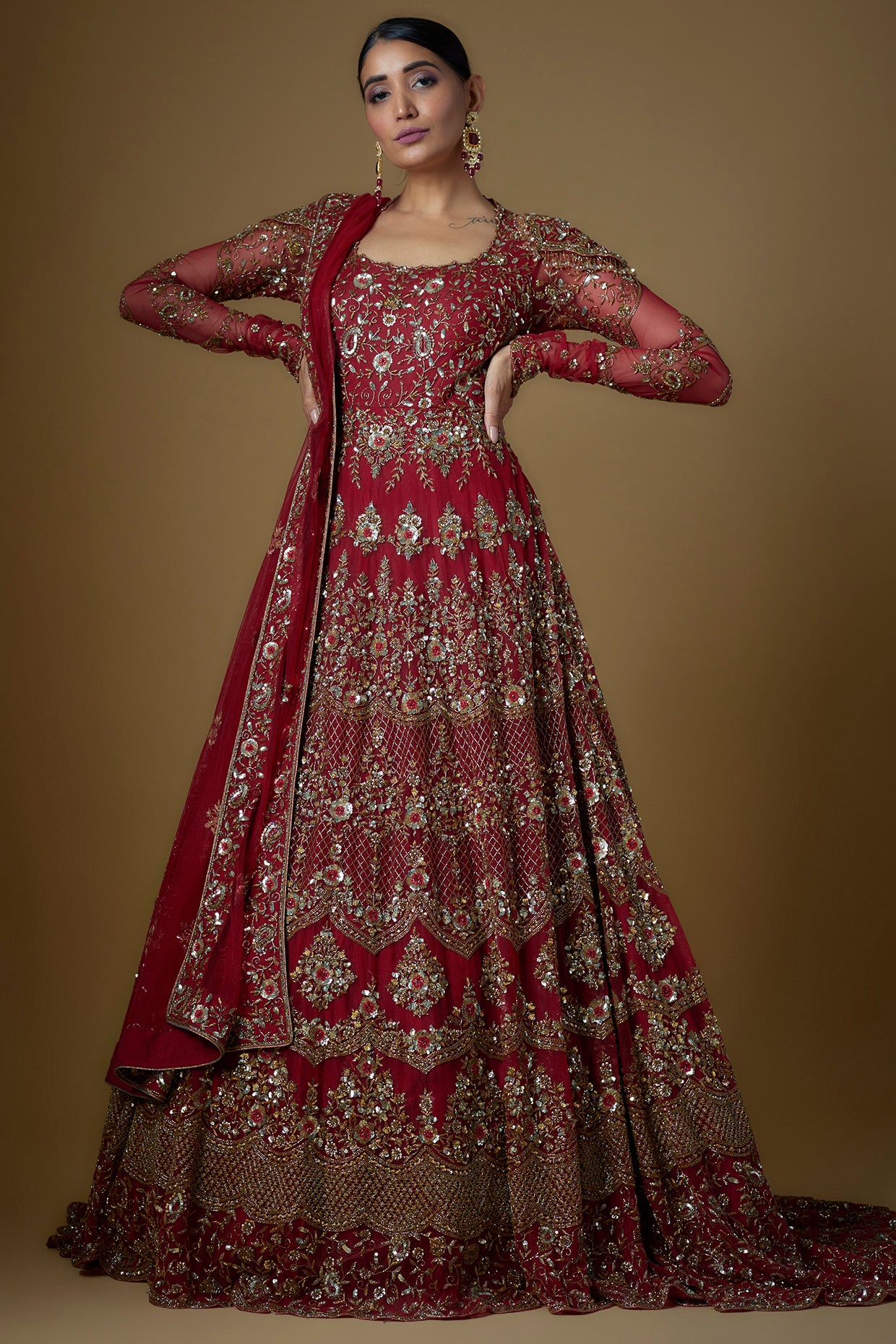 IRAM GOWN - CHILLIE RED