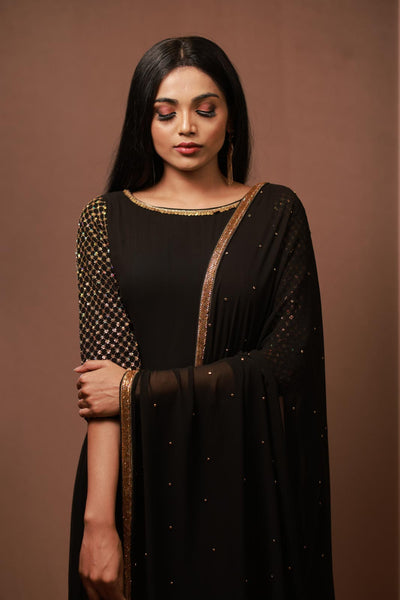 Methi - Black Anarkali Suit