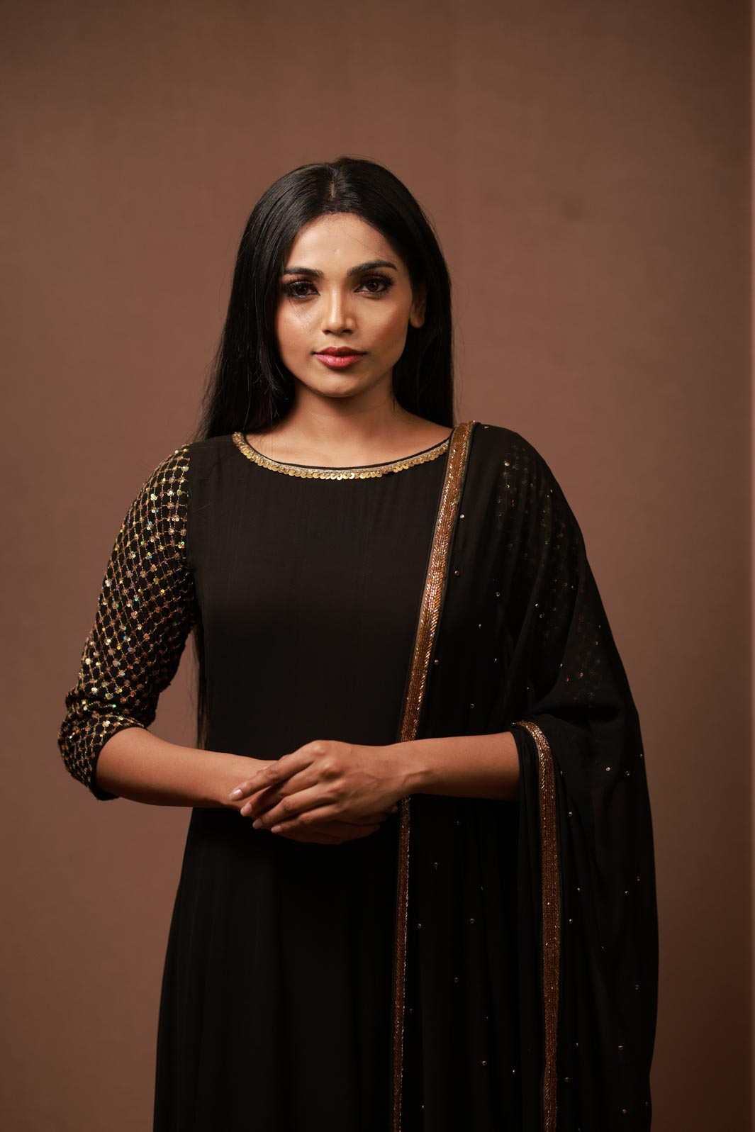 Methi - Black Anarkali Suit