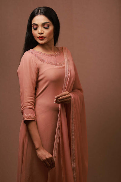 Tania - Dusty Rose Georgette Suit