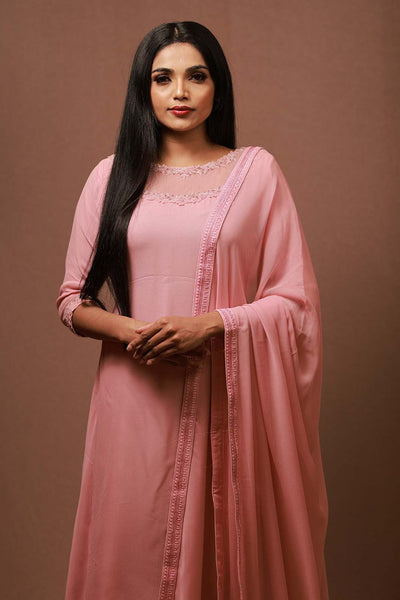 Tania - Dusty Rose Georgette Suit