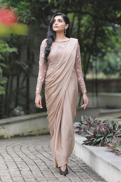 Evelyn - Draped Saree Gown