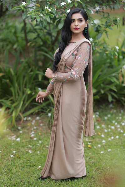 Evelyn - Draped Saree Gown
