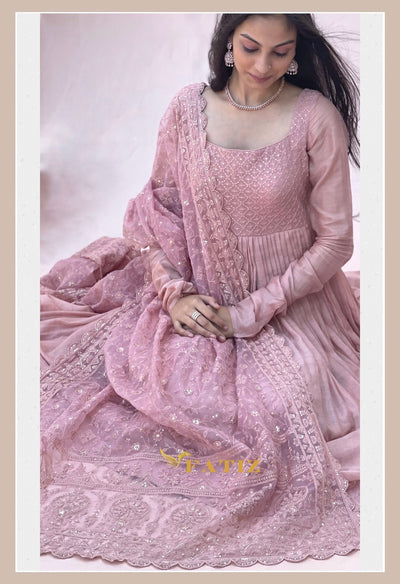 Gul Anarkali - Blush Pink