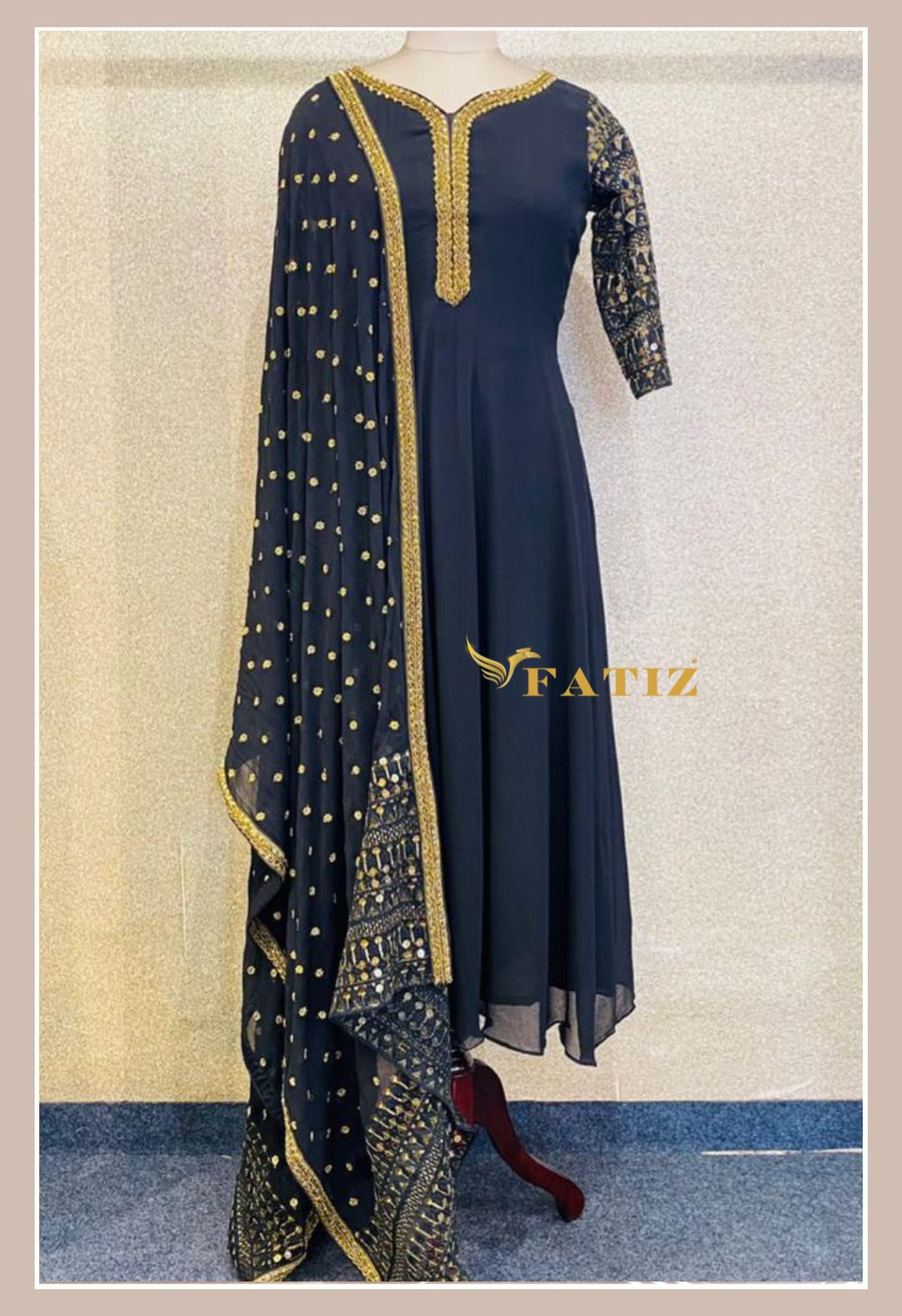 Meira - Midnight Blue Anarkali Suit