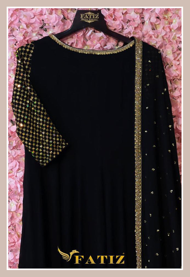 Methi - Black Anarkali Suit