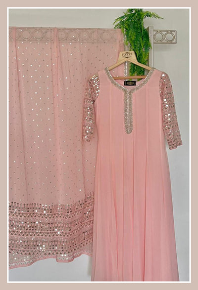 Meira - Pastel Pink Anarkali Suit