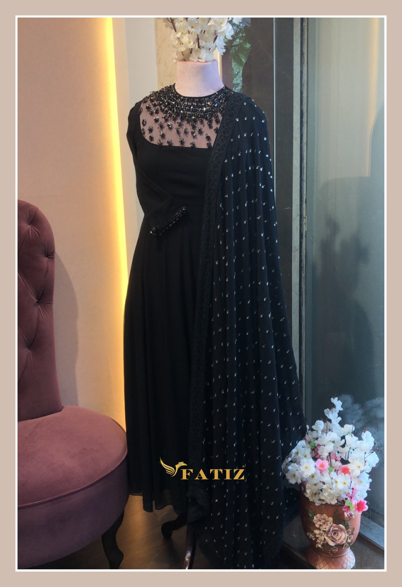 Saba - Black Anarkali Suit