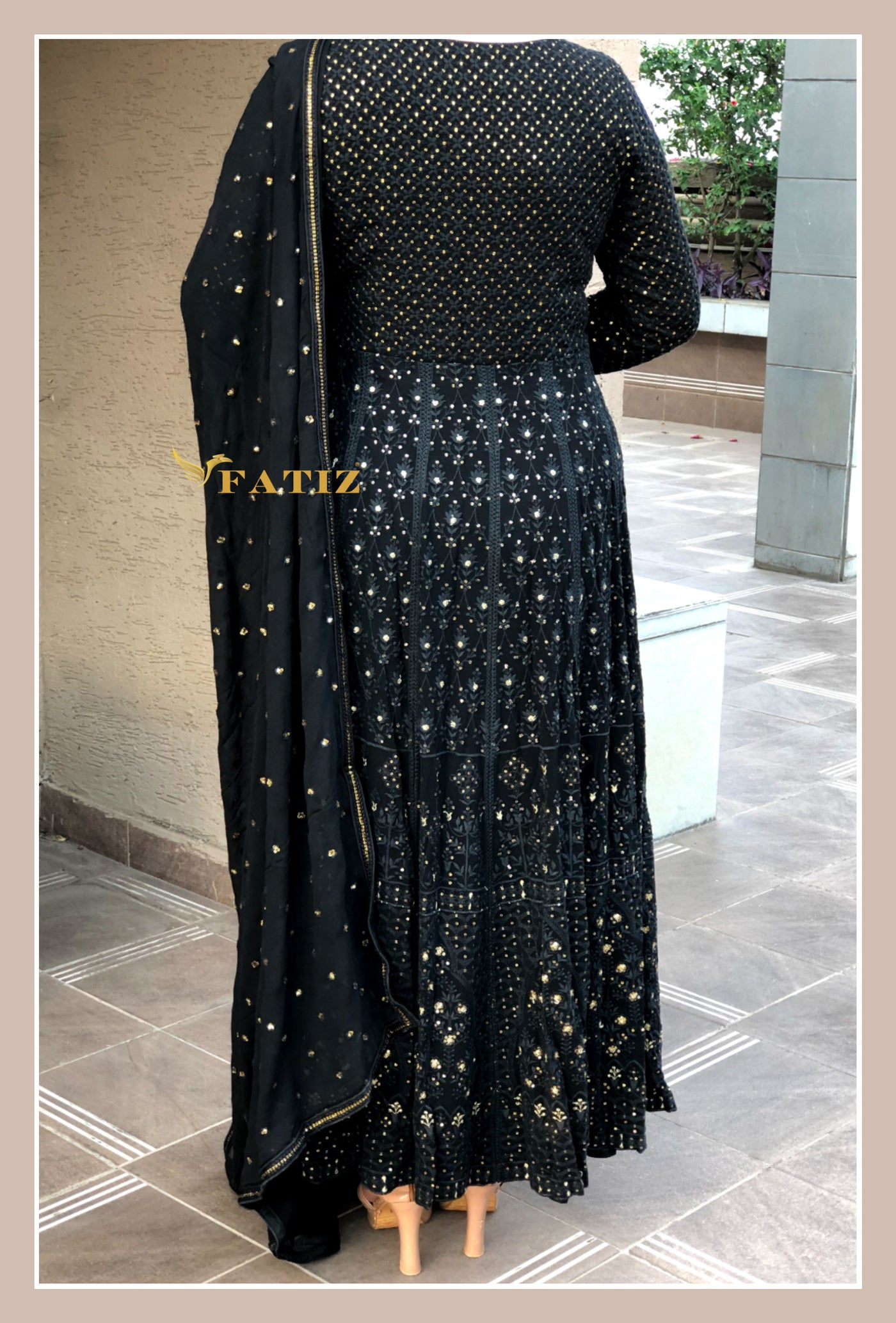 Zahra Anarkali - Black