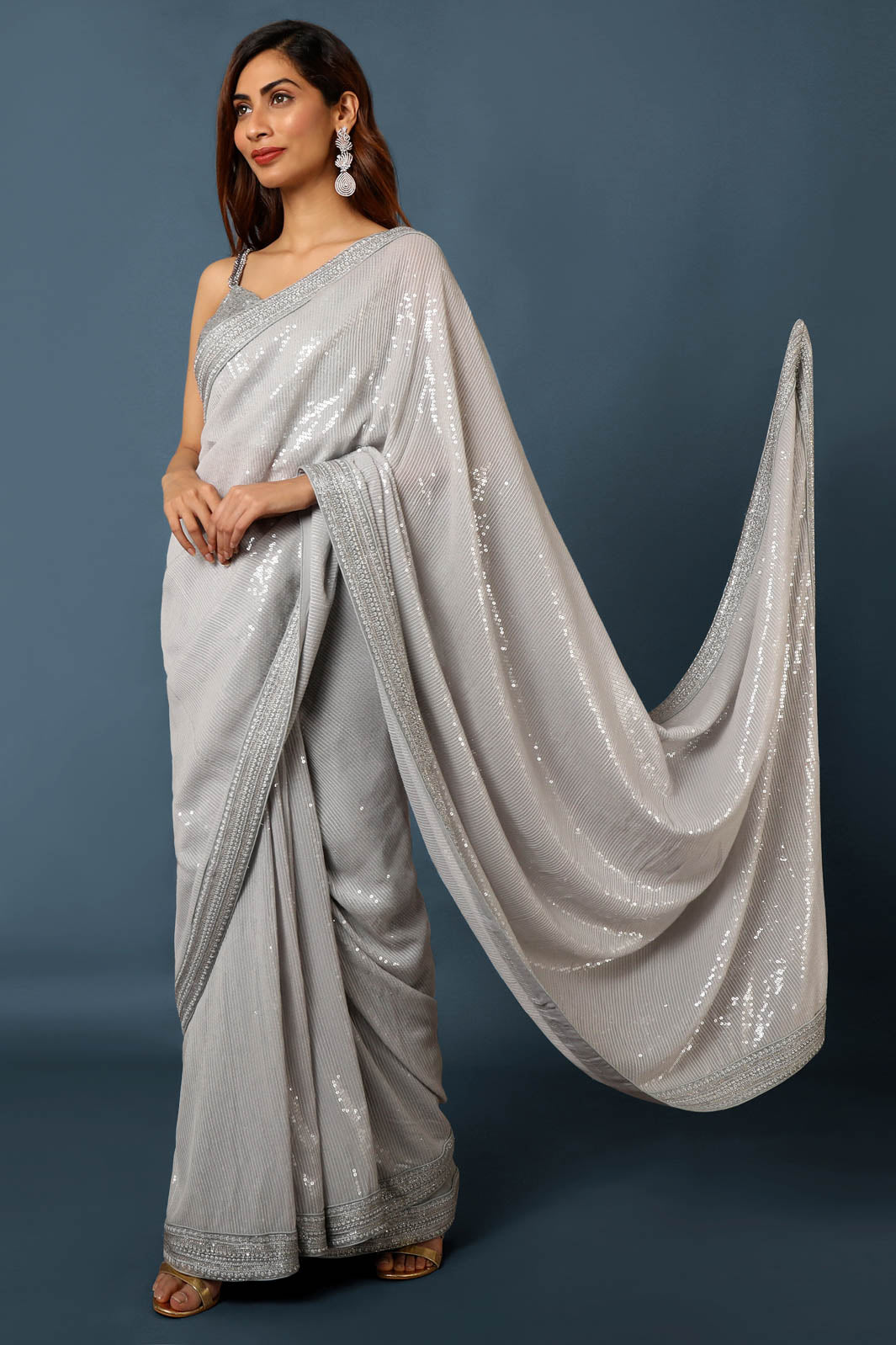 Rohini Sequin Saree