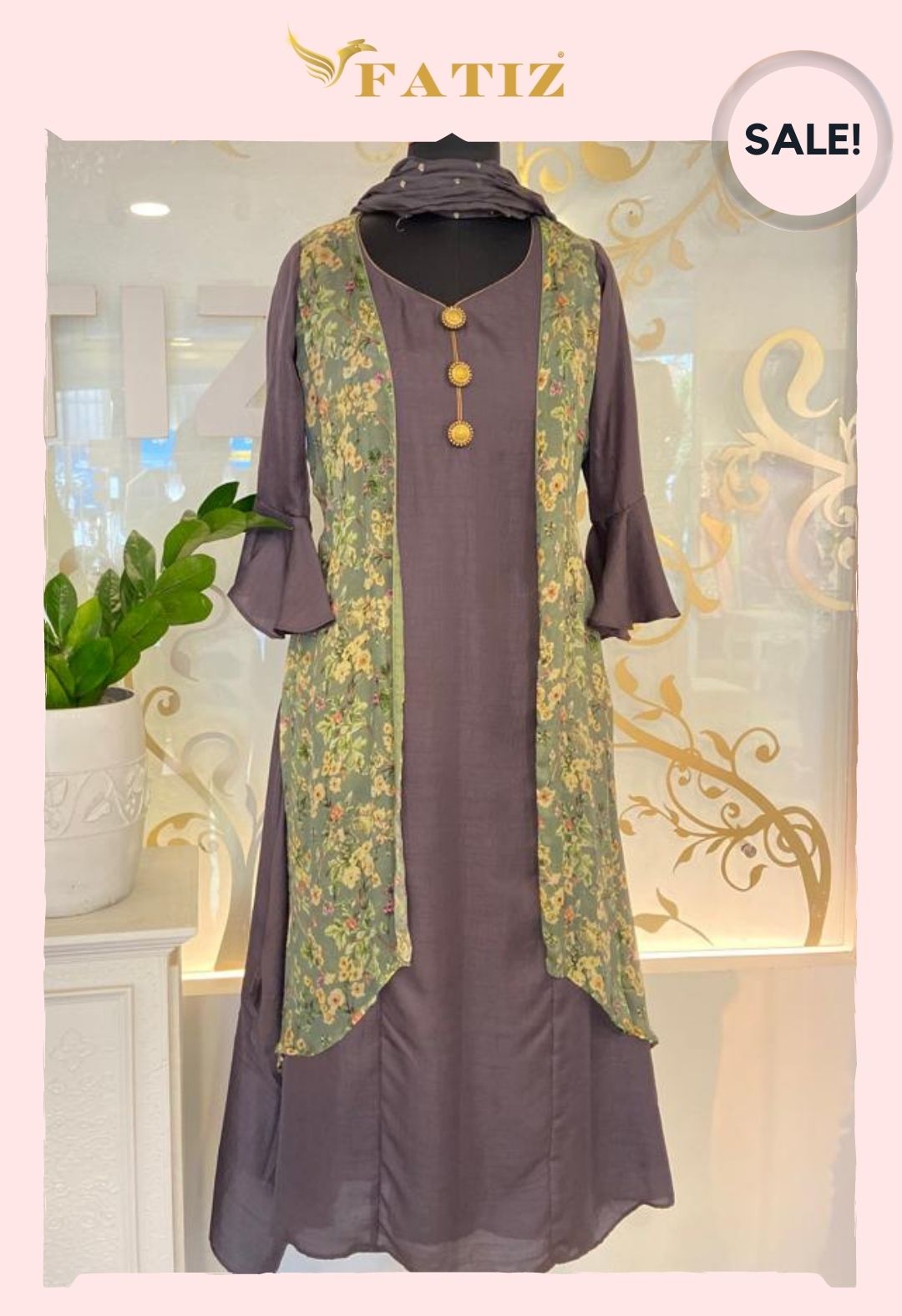 Indo western Kurta- Brown