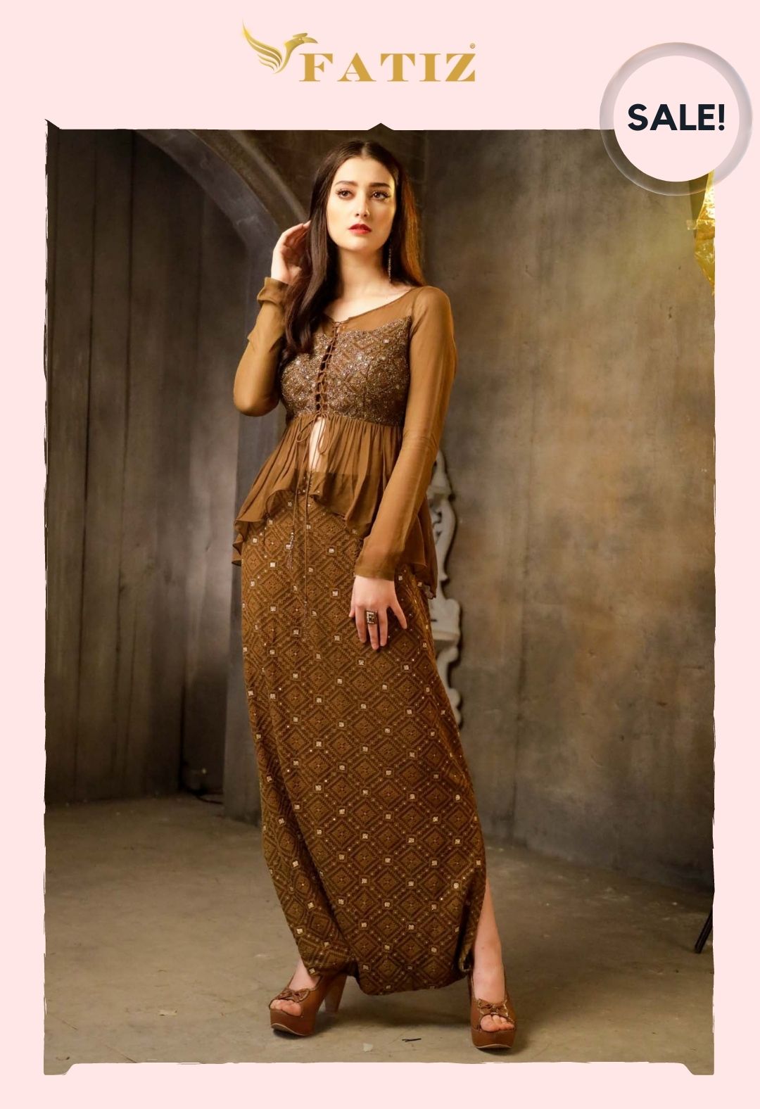 Heena- Peplum Top and Dhoti