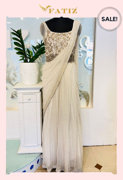 Ivory Saree Gown