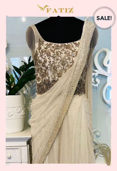 Ivory Saree Gown
