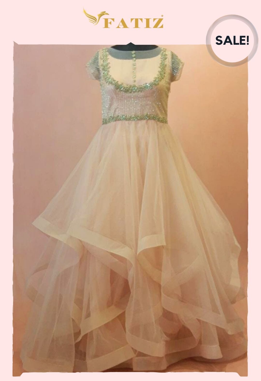 Pastel peach - Handkerchief Gown