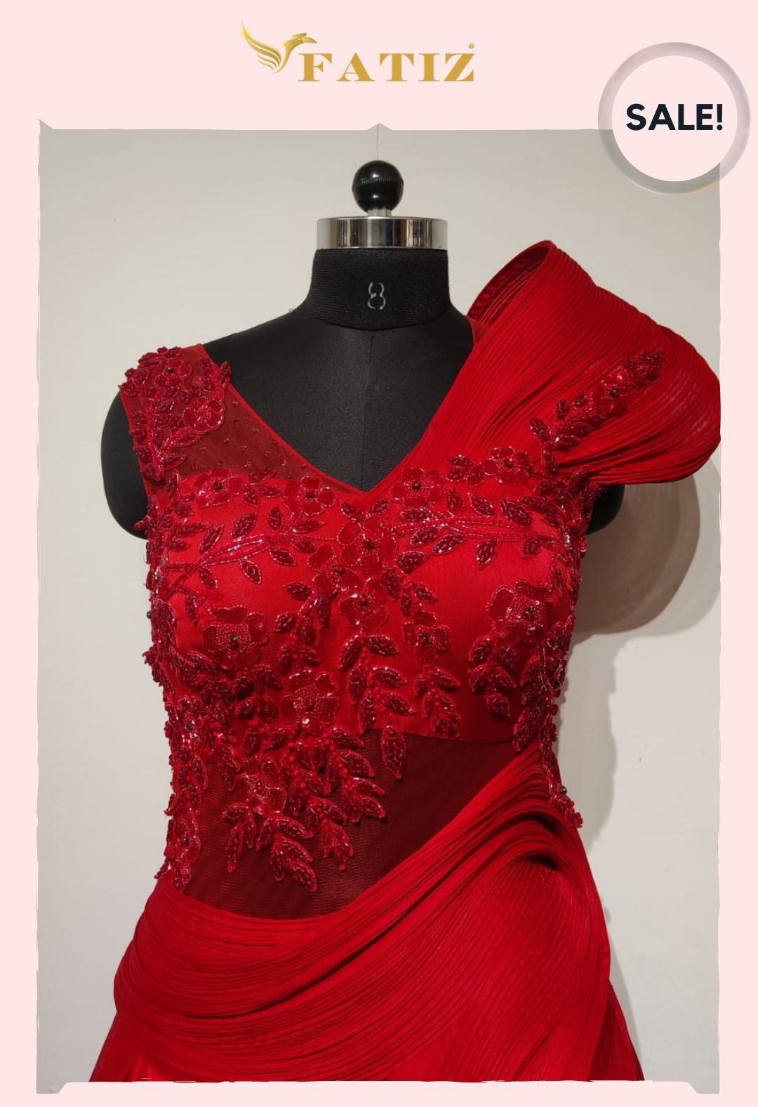 Red Glory - Structured Gown