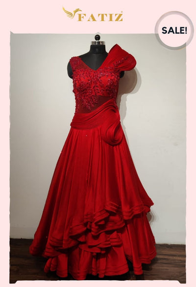 Red Glory - Structured Gown