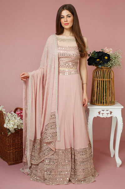 Meira - Nude Pink Lehenga