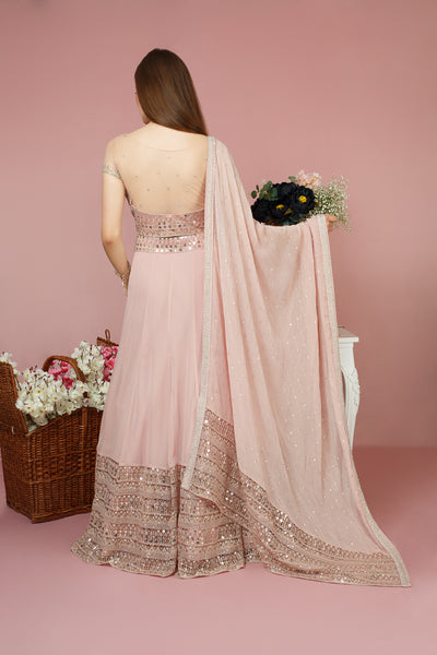 Meira - Nude Pink Lehenga