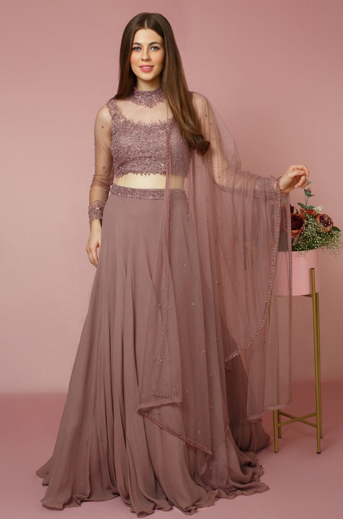 Jessy Lehenga - Mauve